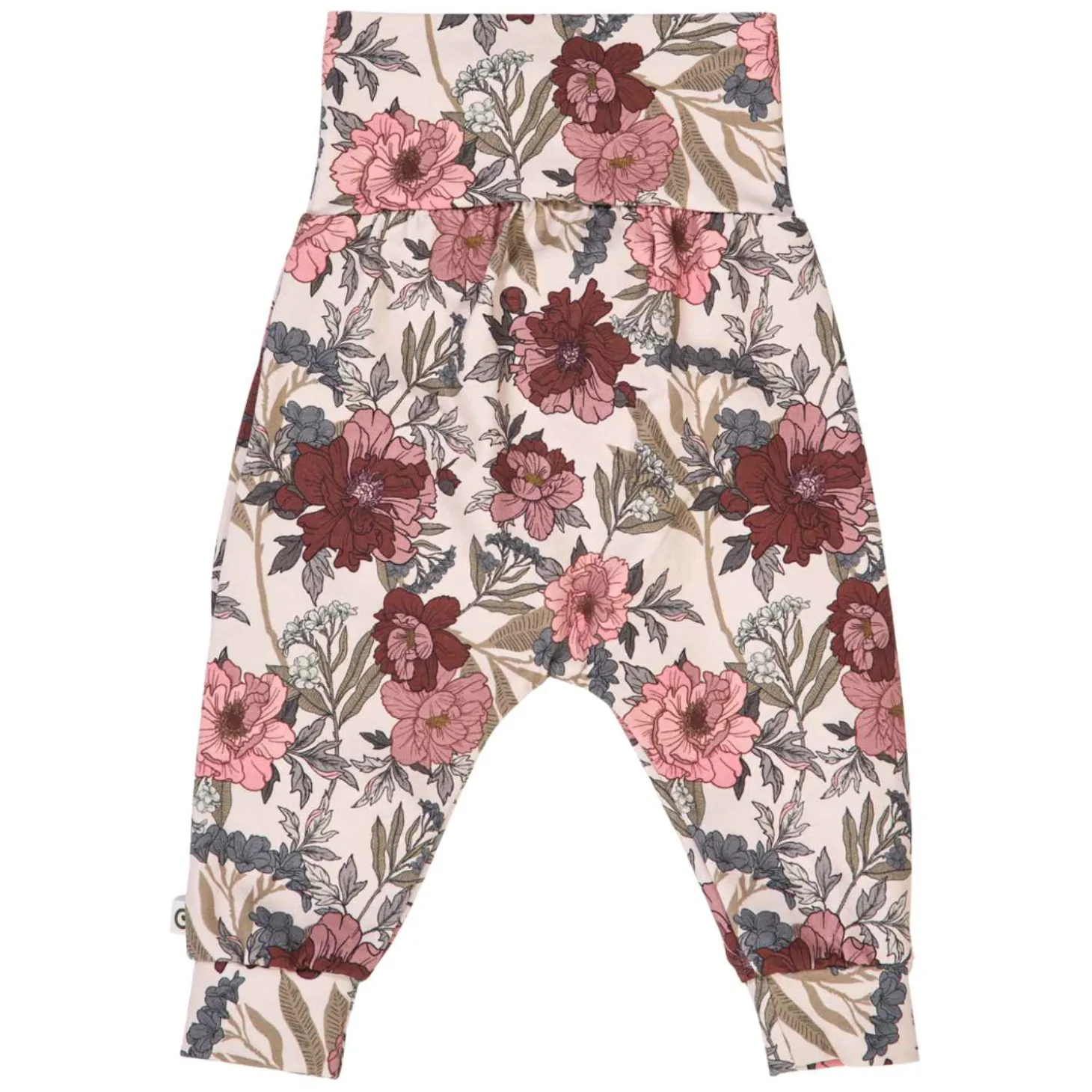 Babyhose mit Raffung geblümt 56