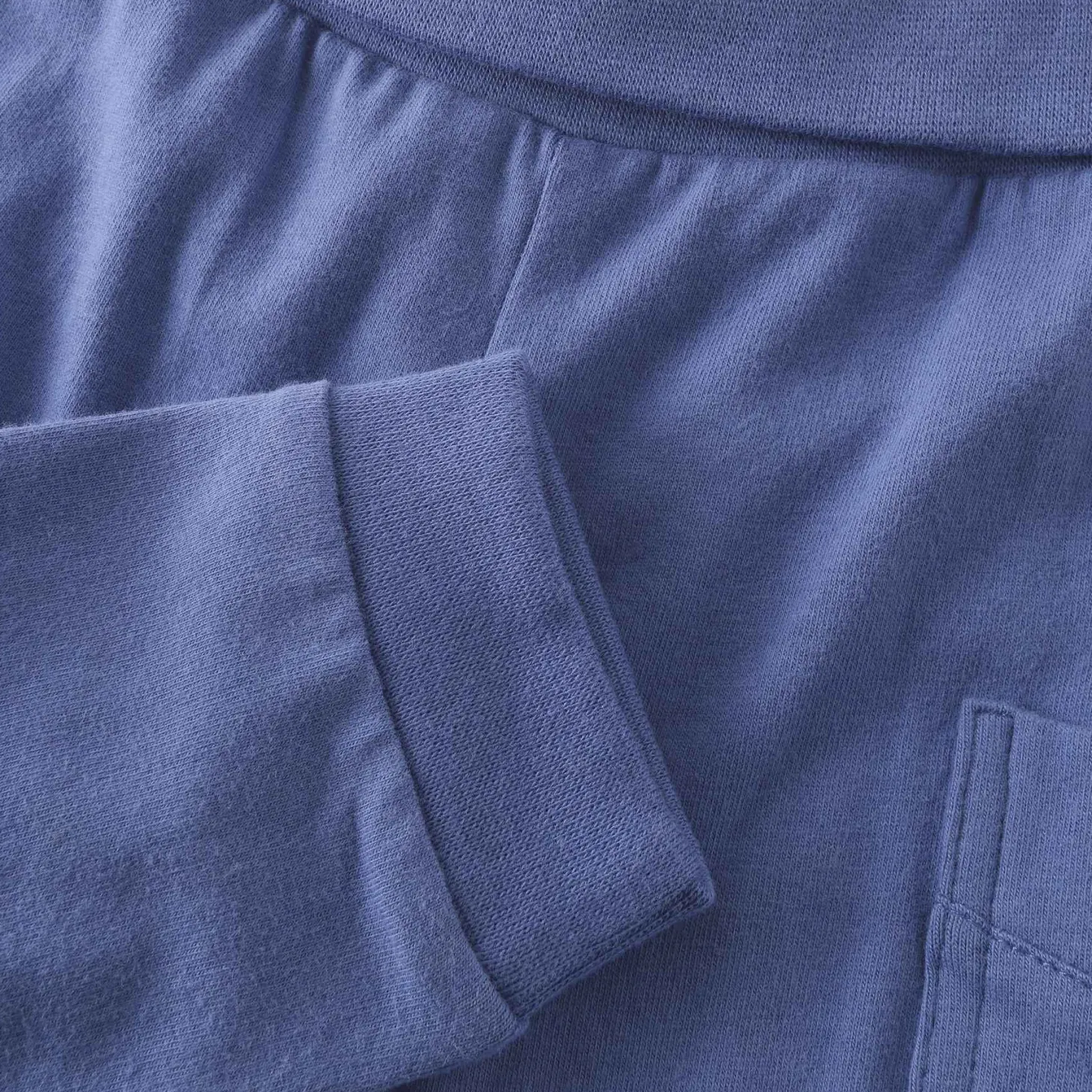 Babyhose mit Umschlagbund blau 50