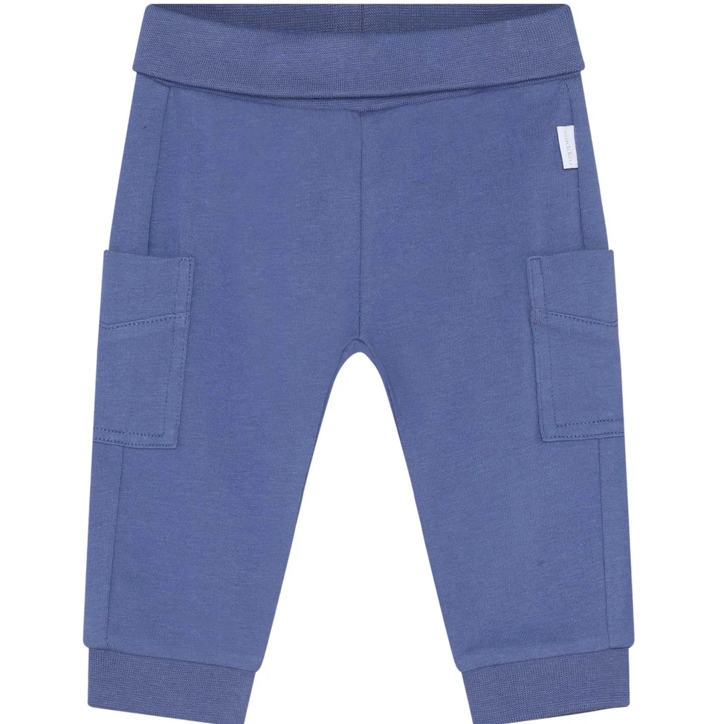 Babyhose mit Umschlagbund blau 50
