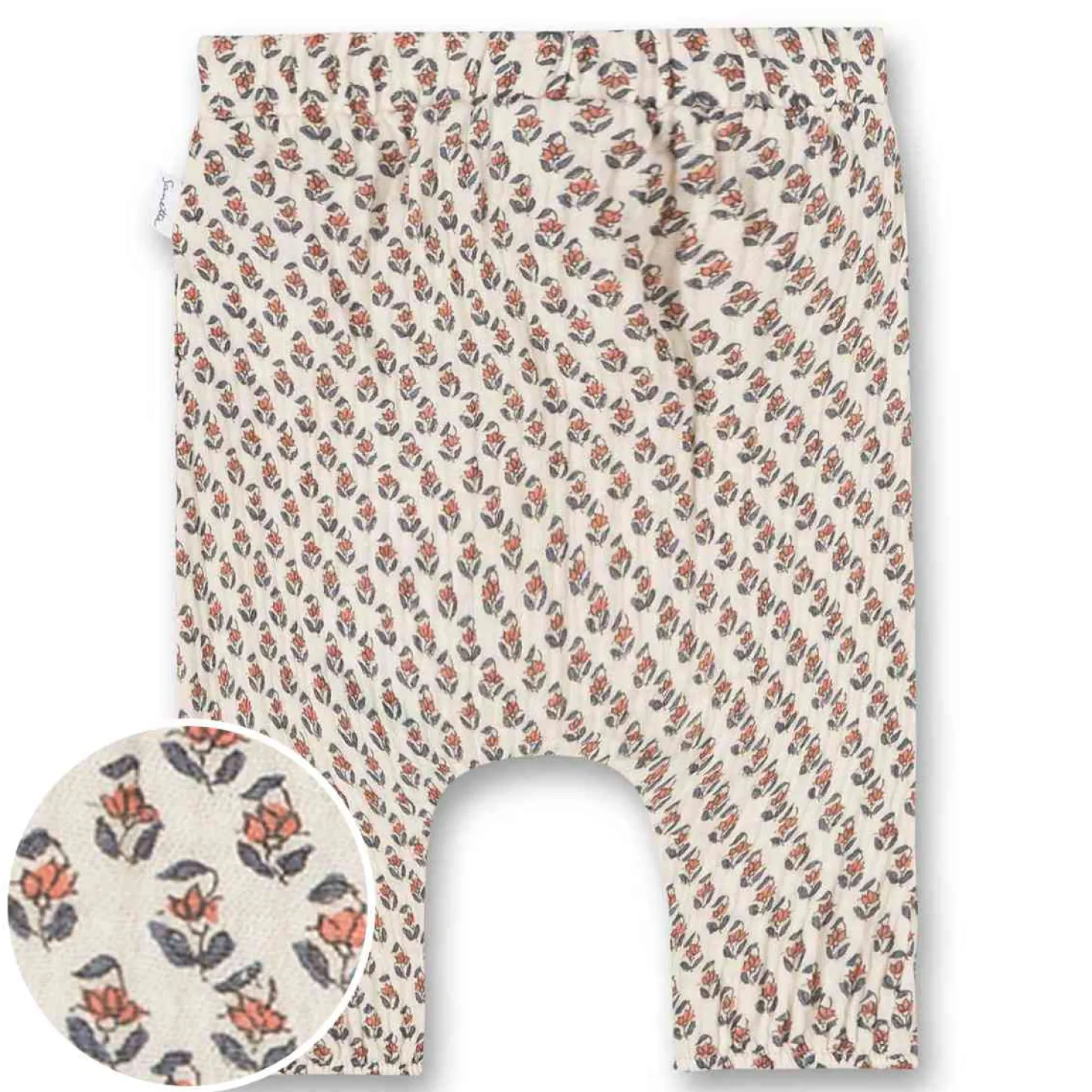Babyhose Musselin Allover-Print creme 56