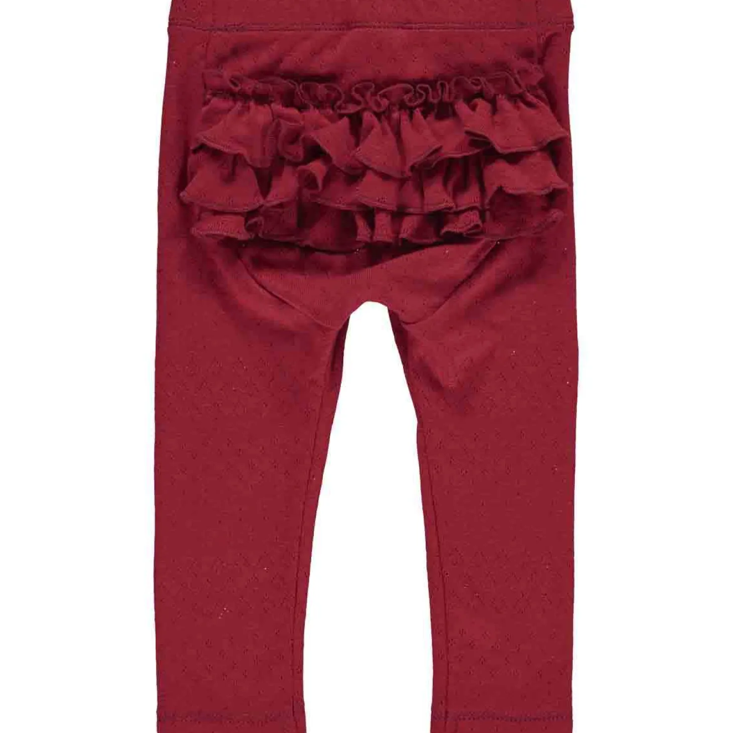 Baby Leggings mit Rüschen Himbeerrot 68