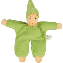 Babypuppe Schmuse grün