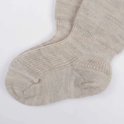 Baby Speckbein Wollsocken beige 80/86