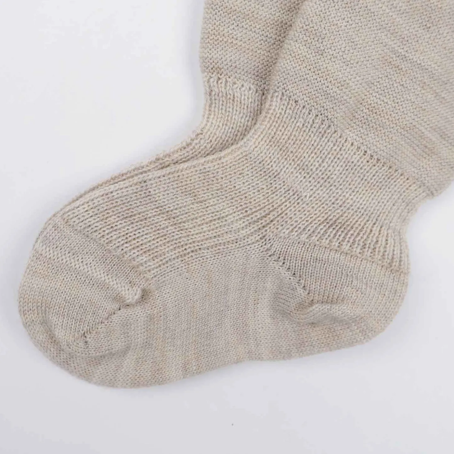 Baby Speckbein Wollsocken beige 80/86