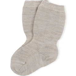 Baby Speckbein Wollsocken beige 80/86