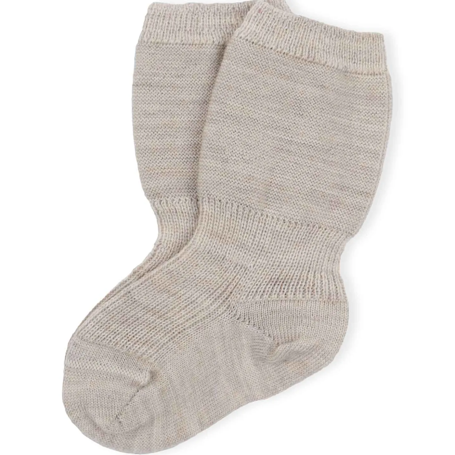Baby Speckbein Wollsocken beige 80/86