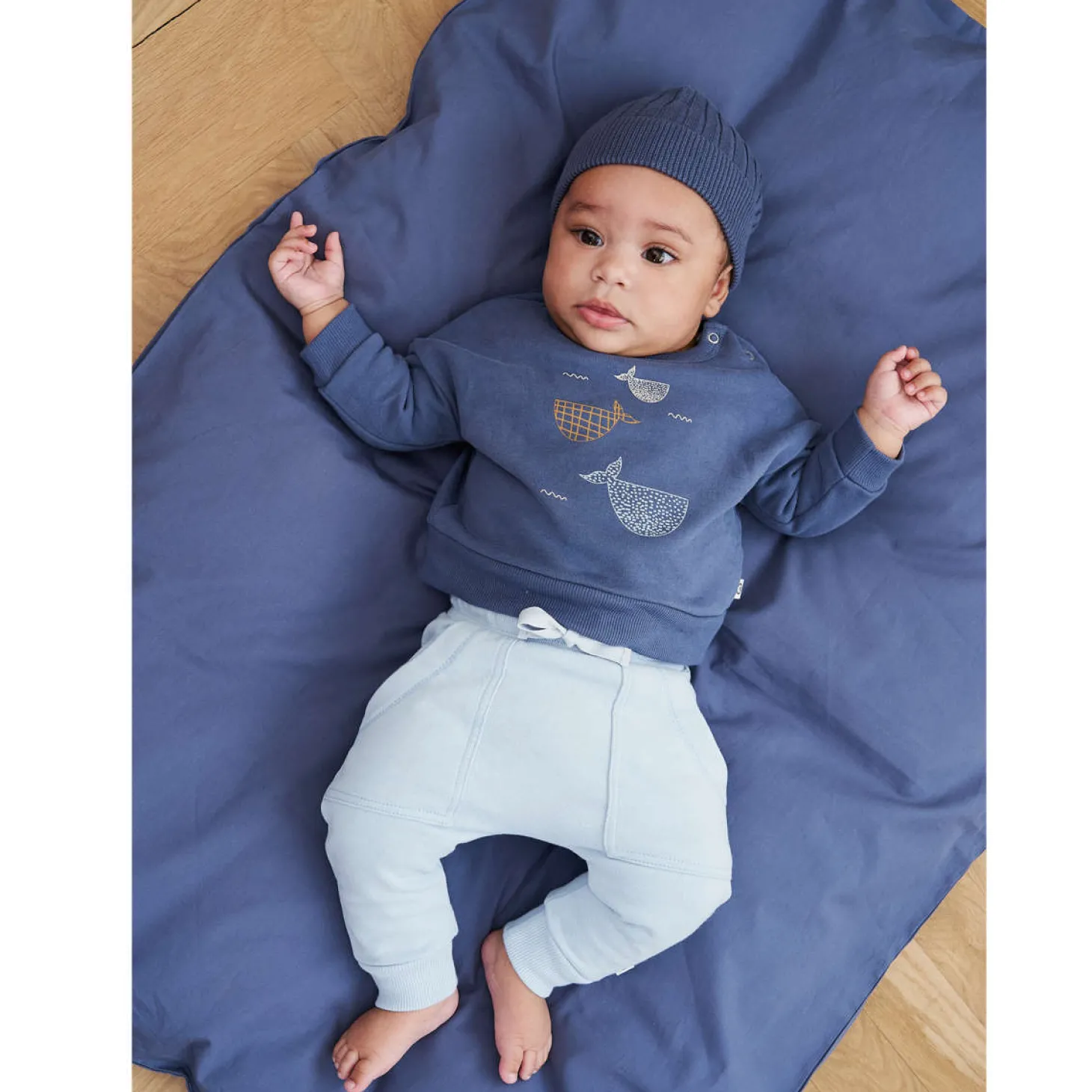 Baby Sweathose hellblau 62