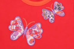 Baby T-Shirt rot Schmetterling-Strickerei 74