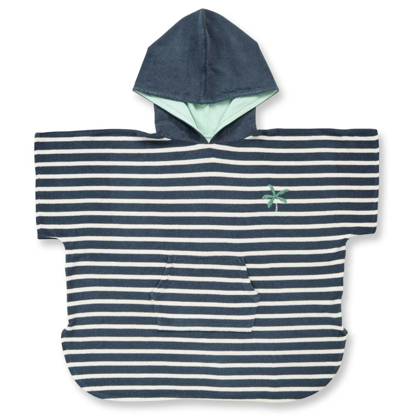 Badeponcho "Palme" dunkelpetrol 92-104