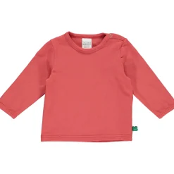 Basic Langarmshirt Uni rosa-rot 74