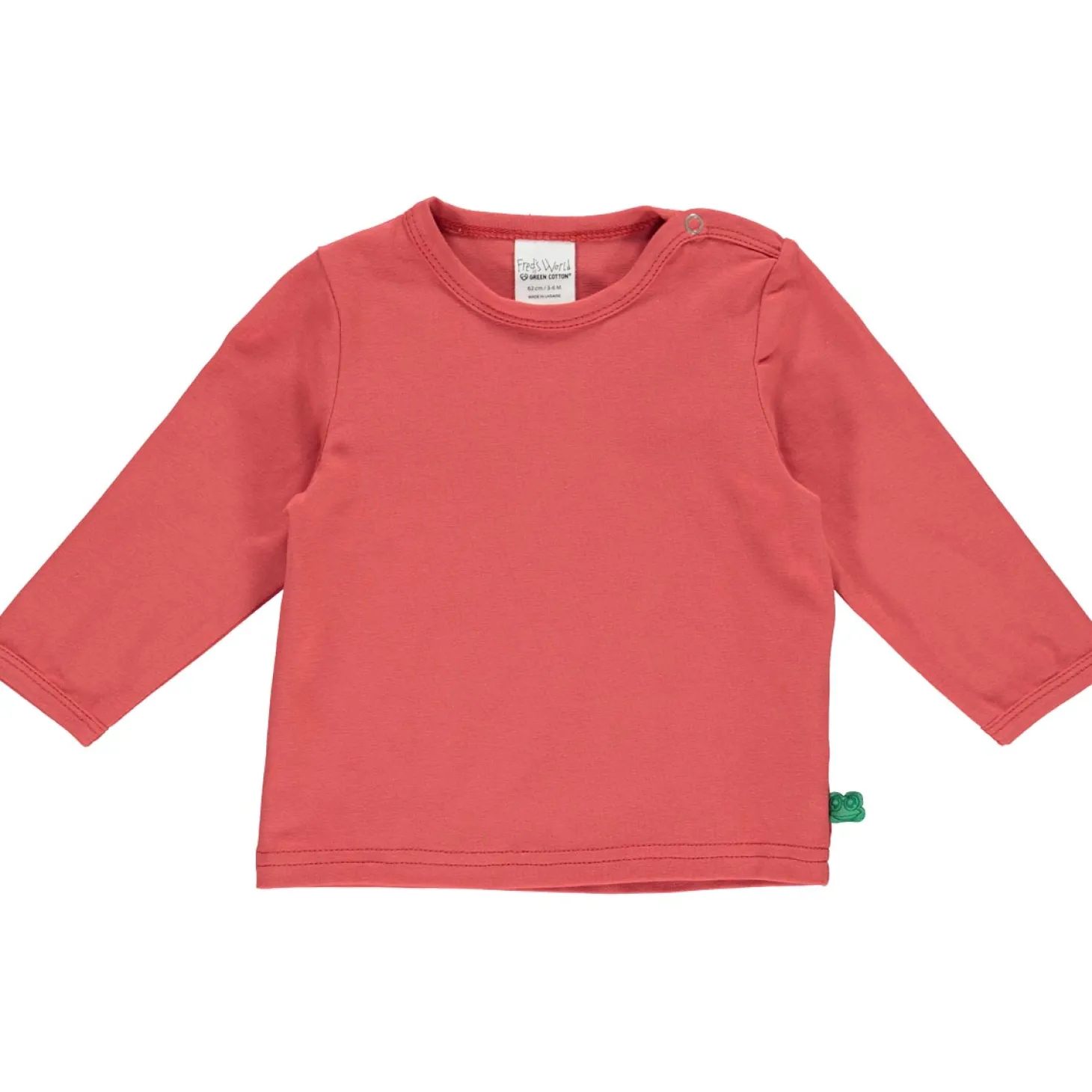 Basic Langarmshirt Uni rosa-rot 74