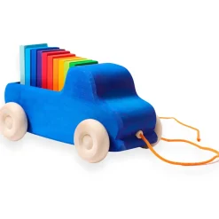 Blauer Lastwagen zum Nachziehen