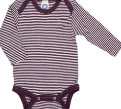 Body langarm Wolle Seide pflaume natur 50/56