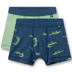 Boxershorts 2er-Pack "Krokodil" grün-blau 116