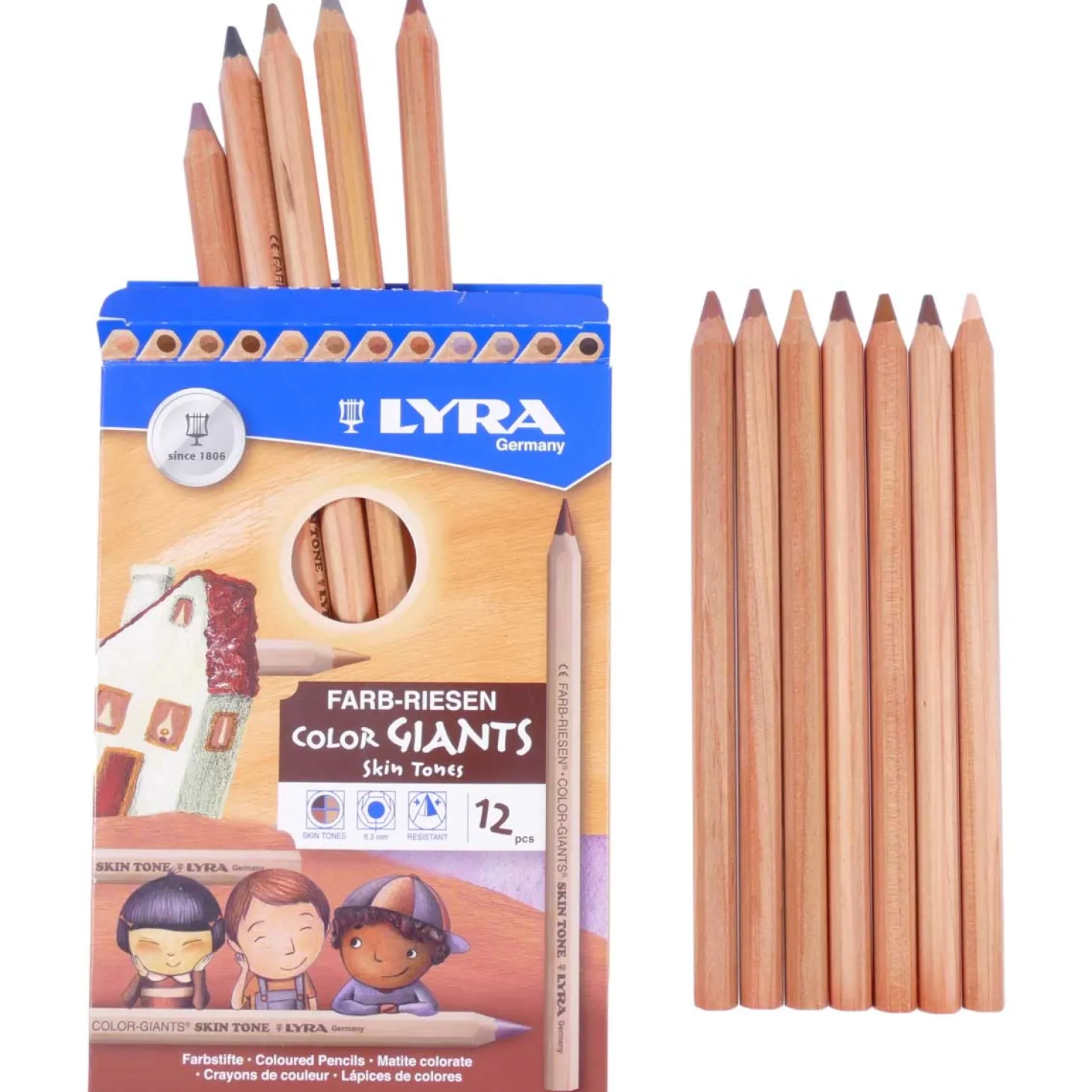 12 Buntstifte Farbriesen® Hautfarben Skin Tones