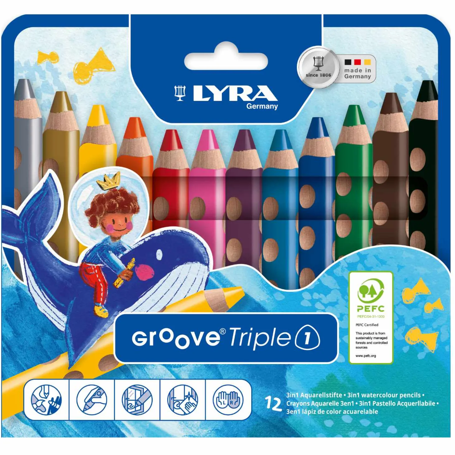 12 Buntstifte JUMBO 3in1 GROOVE® Triple1