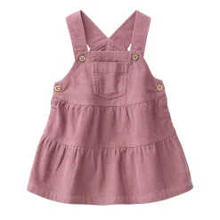 Cord-Kleid mit Trägern dunkelmalve 104