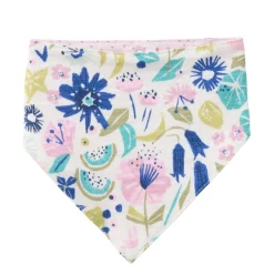 Dreieckstuch wendbar "Tropical" rosa-blau