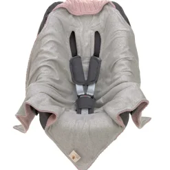 Einschlagdecke Babyschale rosa