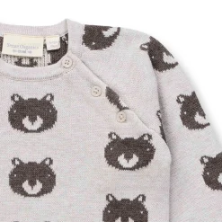 Feinstrick-Pullover "Bären" creme 92