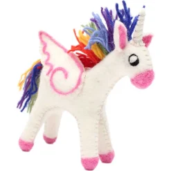 Filz Regenbogen Einhorn-Kind mit Flügeln