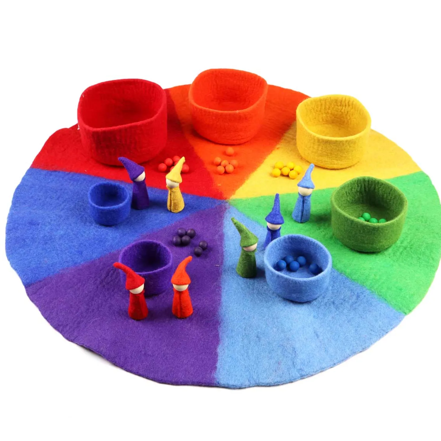Filz Spielmatte Regenbogen 90 cm
