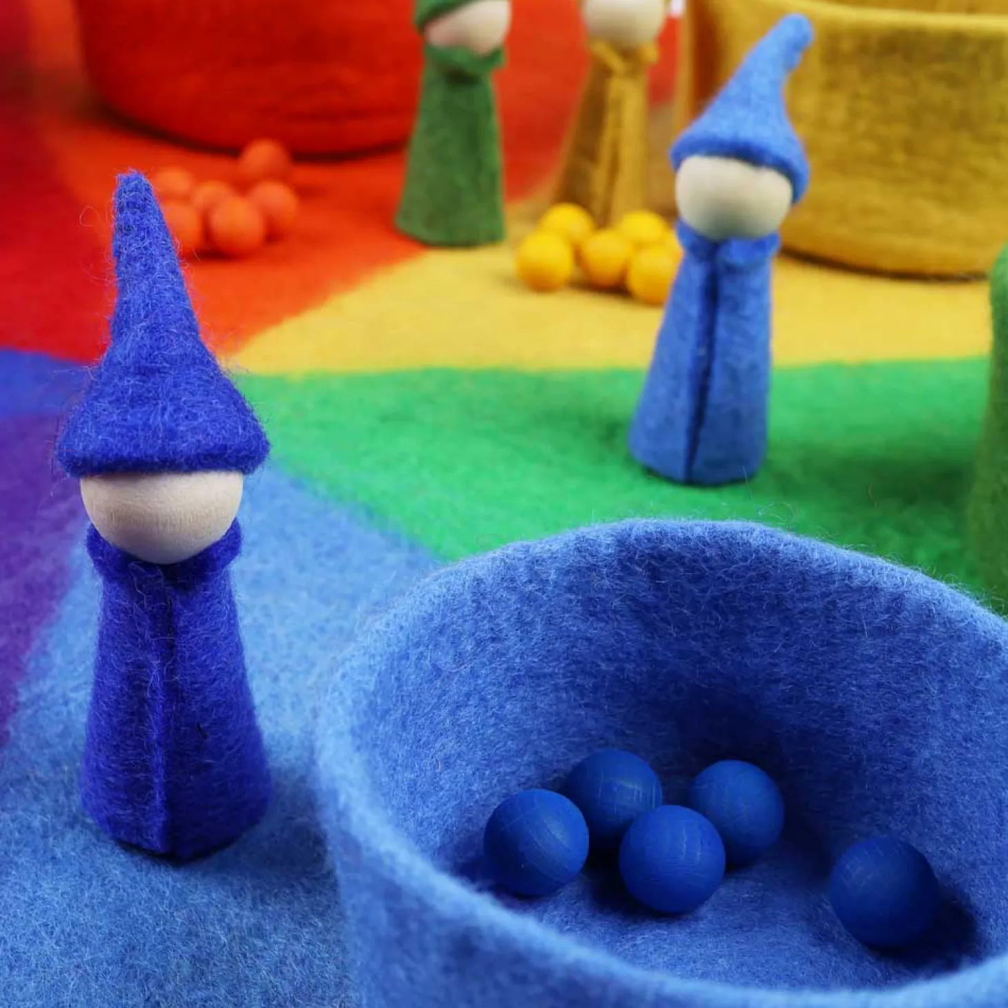 Filz Spielmatte Regenbogen 90 cm