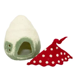 Filz Zwergenhaus Fliegenpilz mit Zauberhut