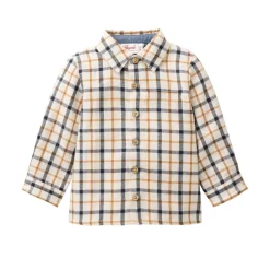Flanell-Hemd kariert hellbeige 98/104
