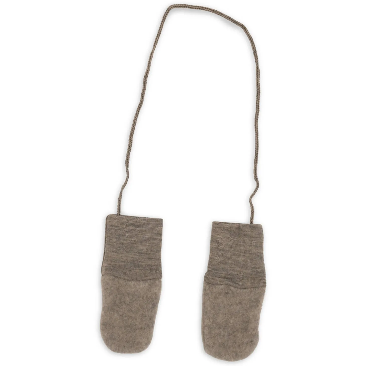 Fäustlinge Wollfleece braun
