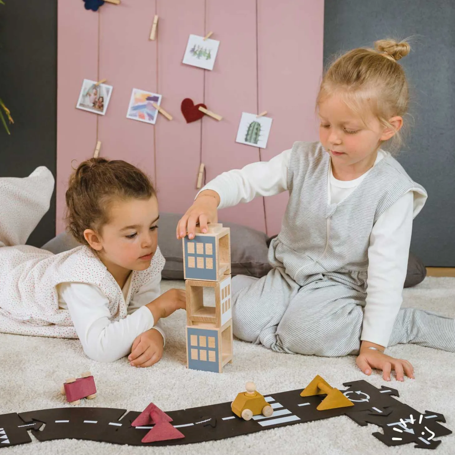 Ganzjahresschlafsack grau-weiß 110 cm