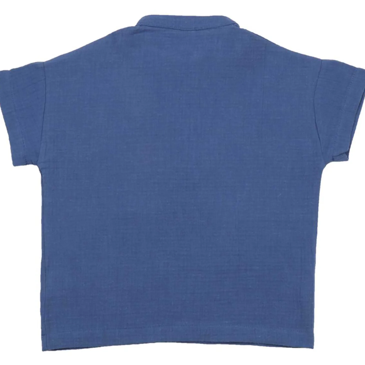 Hemd Musselin Hanf blau 74