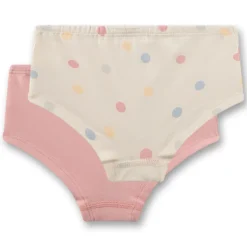 Hipster-Slip 2er-Pack "Punkte" rose-sand 104