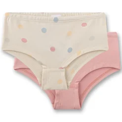 Hipster-Slip 2er-Pack "Punkte" rose-sand 104