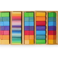 Holzbausteine - Formen + Farben