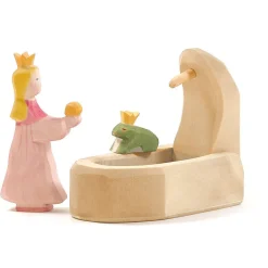 Holzfigur Prinzessin für Froschkönig