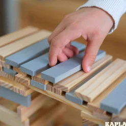 Holzplättchen 40er Kasten grau