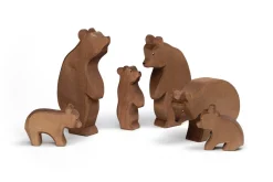 Holztier Bär stehend Kopf hoch