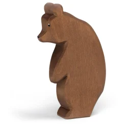 Holztier Bär stehend Kopf tief