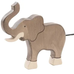 Holztier Elefant Rüssel hoch