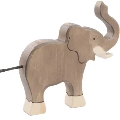Holztier Elefant Rüssel hoch