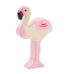 Holztier Flamingo