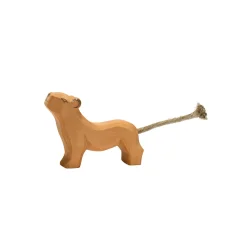 Holztier Löwe klein Kopf hoch