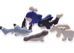 Holztiger Figuren-Set  "Wasser+Eis" 8-tlg.