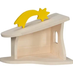 Holztiger Stall und Krippe