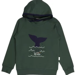 Hoodie "Walflosse"dunkelgrün 116