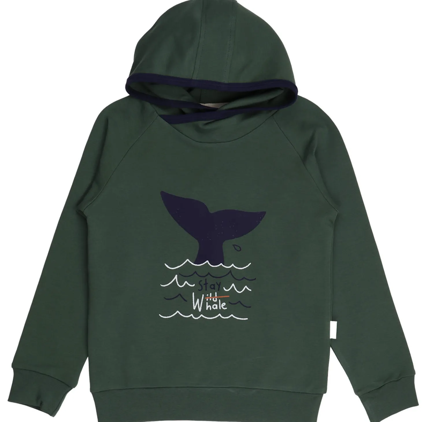 Hoodie "Walflosse"dunkelgrün 116