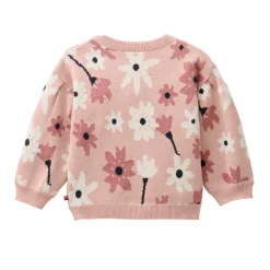Jacquard-Pullover "Blumen" altrosa 74/80