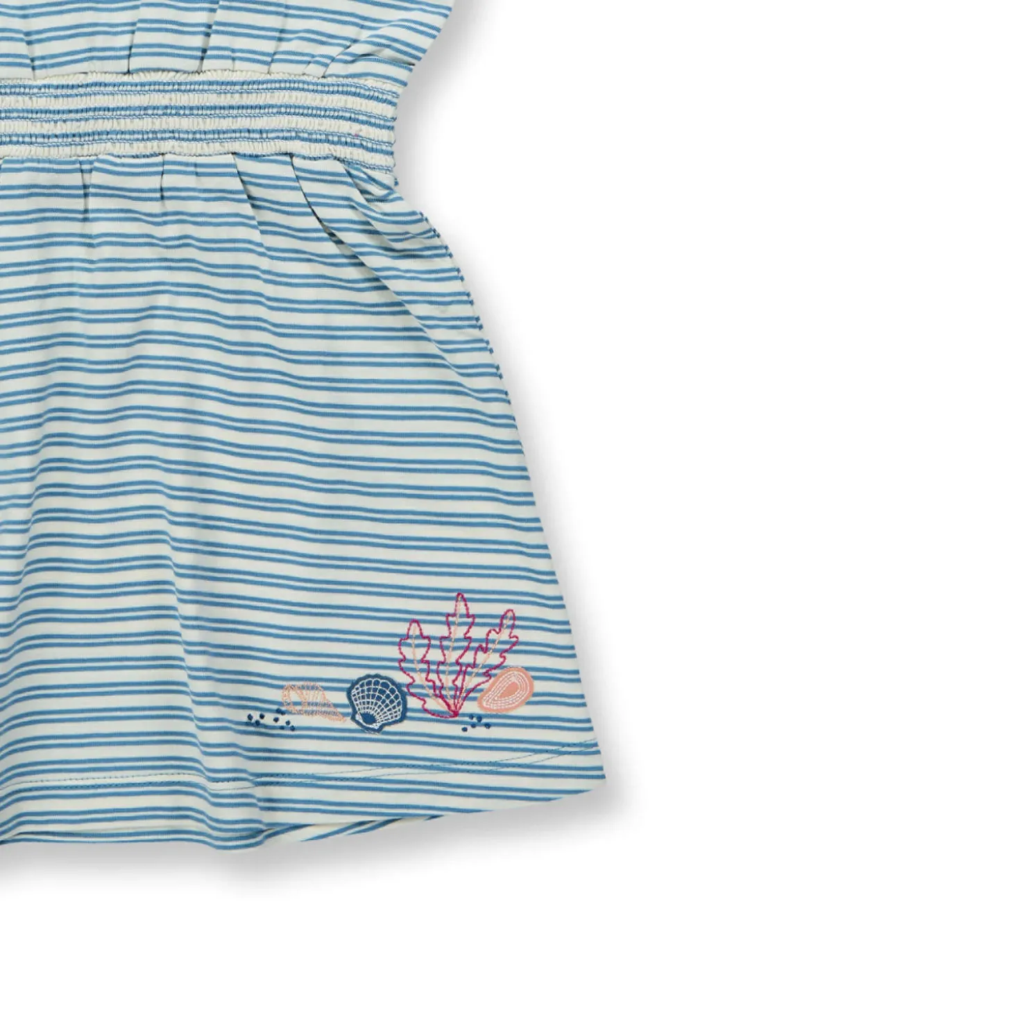 Jersey-Kleid blau weiß geringelt 104