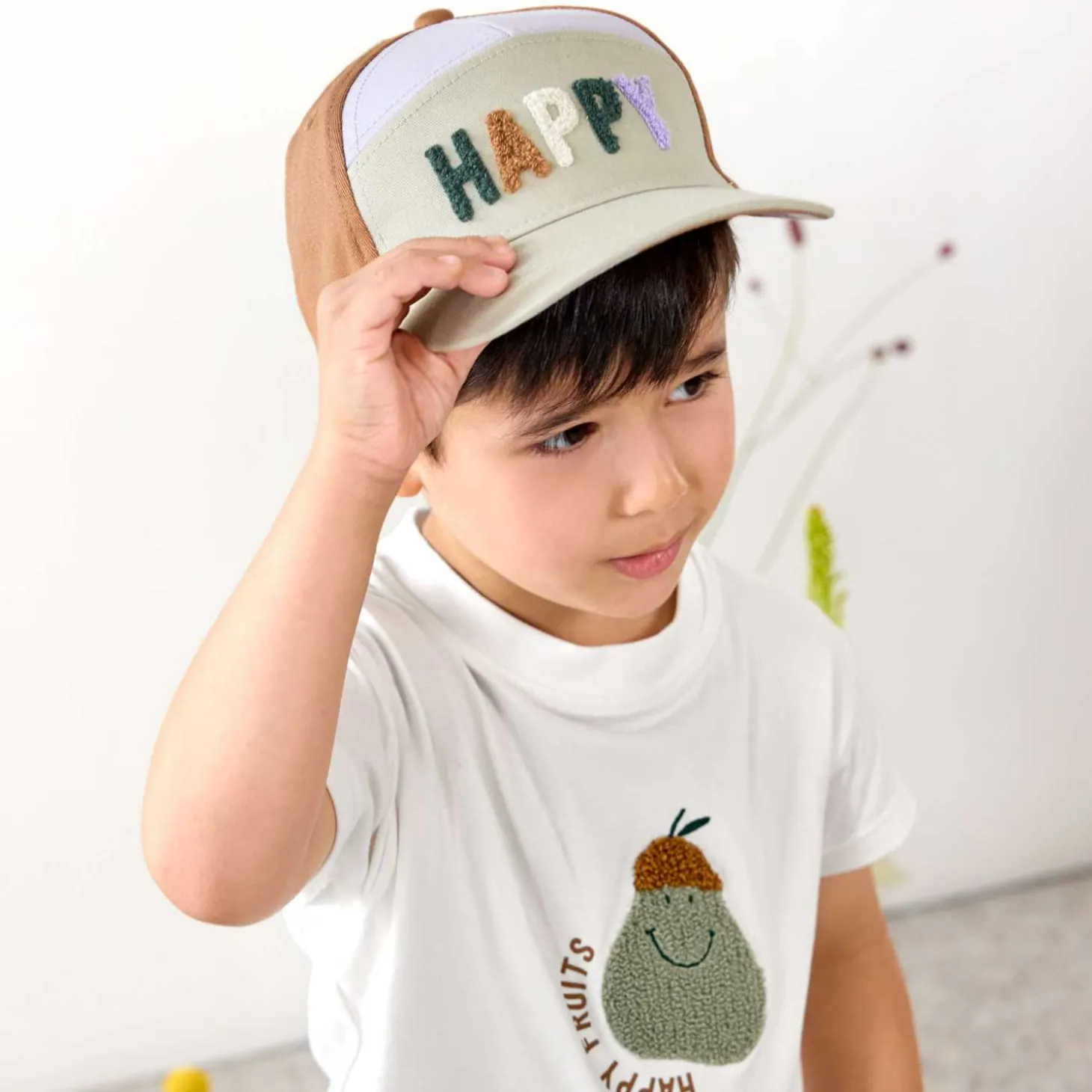 Kinder Cap "Happy" khaki-karamell
